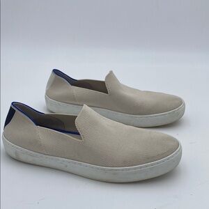 Rothy's Cream sneakers Loafers Slip-Ons Elastic Panels women 9 casual beach
